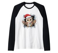 Este es mi Pijama navideño Divertido Pijama navideño Búho Camiseta Manga Raglan