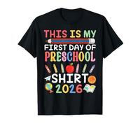 Este es mi Primer día de Preescolar 2026 Estudiantes de Vuelta a la Escuela Camiseta