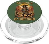 Este es mi Primer Rodeo Rodeo Raccoon Cowboy Western Rodeo PopSockets PopGrip para MagSafe