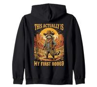 Este es mi Primer Rodeo Rodeo Raccoon Cowboy Western Rodeo Sudadera con Capucha