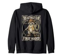 Este es mi Primer Rodeo Rodeo Raccoon Cowboy Western Rodeo Sudadera con Capucha