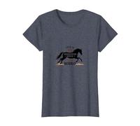 Este es mi Segundo Jinete experimentado en el Rodeo Camiseta, Mujer, Azul Jaspeado, XS