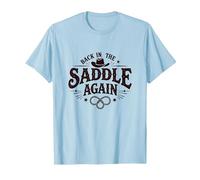Este es mi Segundo Rodeo de Nuevo en la Silla de Montar Camiseta, Hombre, Azul Bebé, M