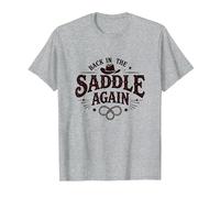 Este es mi Segundo Rodeo de Nuevo en la Silla de Montar Camiseta, Hombre, Gris Jaspeado, 3XL