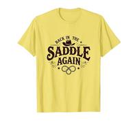 Este es mi Segundo Rodeo de Nuevo en la Silla de Montar Camiseta, Hombre, Limón, M