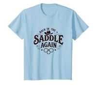 Este es mi Segundo Rodeo de Nuevo en la Silla de Montar Camiseta, Niños, Azul Bebé, 10 años
