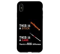 Este es un bastón de Gran Diferencia Día de concienciación sobre el bastón Blanco Carcasa para iPhone XS MAX
