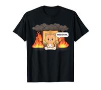 Este es un Buen Meme Divertido y Lindo Gato Kawaii Room on Fire Camiseta