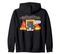 Este es un Buen Meme Divertido y Lindo Gato Kawaii Room on Fire Sudadera con Capucha