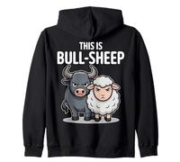 Este es un Divertido Juego de Palabras sarcástico sobre Animales con Forma de Oveja Toro Sudadera con Capucha