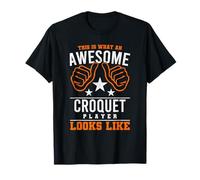 Este es un impresionante juego de césped con mazo de jugador de croquet Camiseta