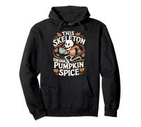 Este esqueleto bebe especias de calabaza Sudadera con Capucha