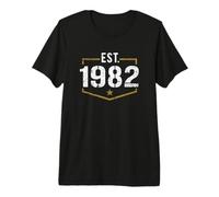 Este Estilo Vintage de 1982 estableció un diseño de cumpleaños en 1982 Camiseta Premium