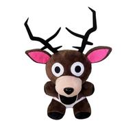 Este estuche de 5 peluches "99 noches en el bosque" pone en escena el villano ciervo del videojuego. Es un regalo de Navidad y Halloween ideal para los niños apasionados de los videojuegos.