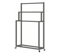 Este Expositor Modular extraíble es Ideal para Bufandas, Cortinas, Ropa de Cama y Telas. Es un Expositor Textil portátil para sastrerías, Tiendas minoristas y escaparatismo. Color Negro, 120