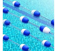 Este Flotador de Seguridad para Piscinas con boya y Cuerda de Nailon, 30 Metros de línea de flotación para Entrenamiento, Marcas claras, Cuerda divisoria Ligera para Seguridad en el Agua, ID