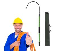 Este Gancho de Rescate Aislado, con Varilla de tracción Desmontable no conductora, es una Herramienta de Rescate de Emergencia para descargas eléctricas, con un diseño Ligero para Mayor segu