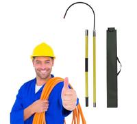 Este Gancho de Rescate Aislado, con Varilla de tracción Desmontable no conductora, es una Herramienta de Rescate de Emergencia para descargas eléctricas, con un diseño Ligero para Mayor segu