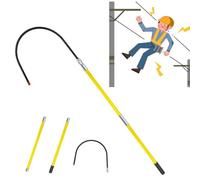Este Gancho de Rescate Aislado, Poste de Seguridad eléctrica no Conductor para Rescate de Emergencia y Arrastre de cuerpos.