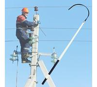 Este Gancho de Rescate de Seguridad, Gancho de Rescate eléctrico de Alta tensión, Barra de tracción Ligera para Salvar Vidas para Uso de Emergencia, 4 m/157 Pulgadas, IDE