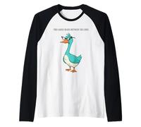 Este Ganso Lee Entre Las líneas Inteligente Juego de Palabras Humor Camiseta Manga Raglan