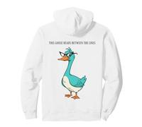 Este Ganso Lee Entre Las líneas Inteligente Juego de Palabras Humor Sudadera con Capucha