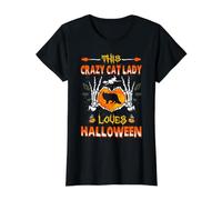 Este Gato Siberiano Crazy Cat Lady ama el Disfraz de Camiseta gráfica económica, Mujer, Negro, L
