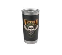 Este hombre es veterano Su juramento nunca expira Vaso térmico de acero inoxidable de doble pared