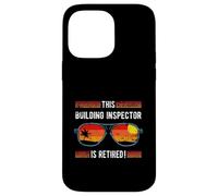 Este inspector de construcción tiene un diseño de atardecer de estilo retro jubilado Carcasa para iPhone 14 Pro Max