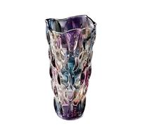 Este jarrón artístico multicolor de estilo moderno europeo, elaborado artesanalmente con una textura tridimensional de estilo bohemio, es un jarrón de cristal adecuador.(Multi-colored1)