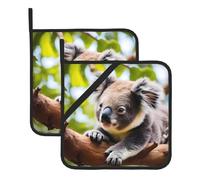 Este juego de 2 alfombrillas resistentes al calor con patrón de koala es perfecto para hornear, asar y cocinar todos los días.