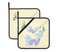 Este juego de 2 alfombrillas resistentes al calor con patrón de orquídeas frescas es perfecto para hornear, asar y cocinar todos los días.