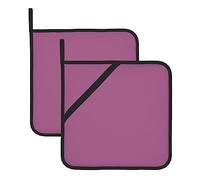 Este juego de 2 alfombrillas resistentes al calor con patrón rojo uva sólido es perfecto para hornear, asar y cocinar todos los días.