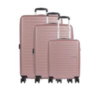 Este juego de maletas de 3 piezas de la serie Aerojoy de American Tourister es perfecto para familias o parejas que buscan un set de maletas versátil que cubra todos los tamaños. Fabricado con materia