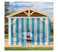 Este Kit Completo de Cortina de Tiras de PVC es una Cortina de Puerta de Tiras de Vinilo de tamaño Personalizado, Transparente e Impermeable para Uso Industrial, en garajes y Negocios.
