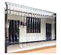 Este Kit de Cortina de Tiras de Vinilo PVC Transparente para Puertas (1,6 mm de Grosor, 1,50 x 2,20 m) es fácil de Instalar e Ideal para Puertas de Garaje, almacén, hogar, Locales comerciale