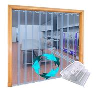 Este Kit de Cortinas de Tiras de PVC Transparente para Puertas de cámaras frigoríficas y congeladores Ofrece persianas Verticales de Vinilo para el Control de la Temperatura y una solución d