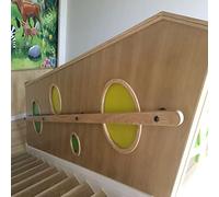 Este Kit de pasamanos de Madera Antideslizantes para escaleras con Soportes de Hierro Forjado, pasamanos de Seguridad para Montaje en Pared, barandillas para el hogar, Interiores, Loft, para