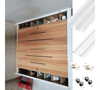 Este Kit de rieles para Puertas corredizas de Aluminio, Ajustable de 48 a 72 Pulgadas, para armarios y roperos, Uso Comercial/residencial, fácil instalación por Cuenta Propia.