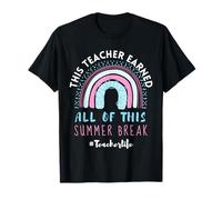 Este Maestro se ganó Todo Esto, Lindo Vacaciones de Verano arcoíris Camiseta