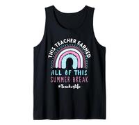Este Maestro se ganó Todo Esto, Lindo Vacaciones de Verano arcoíris Camiseta sin Mangas