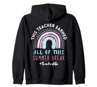 Este Maestro se ganó Todo Esto, Lindo Vacaciones de Verano arcoíris Sudadera con Capucha