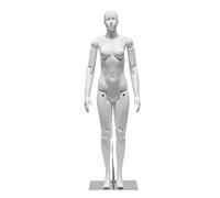 Este maniquí de plástico Desmontable Ajustable de Cuerpo Completo con Base de Metal para exhibición de Ropa en Tiendas minoristas, Color Negro, para Hombre.