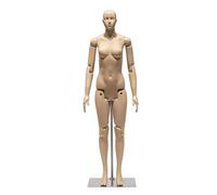 Este maniquí de plástico Desmontable Ajustable de Cuerpo Completo con Base de Metal para exhibición de Ropa en Tiendas minoristas, Color Negro, para Hombre.