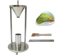 Este medidor de Densidad aparente, de Acero Inoxidable, Permite la medición precisa de Polvos y Productos químicos. Incluye un Vaso medidor de 100 ml y un medidor de Densidad apilable.