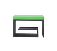 Este Moderno Banco otomano para Zapatos, Asiento tapizado para Entrada con Almacenamiento y Estructura metálica, cojín de Cuero sintético, es Ideal para el Pasillo, como un Sencillo otomano