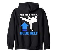Este niño es Ahora un niño de Artes Marciales de Karate con cinturón Azul Sudadera con Capucha