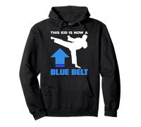 Este niño es Ahora un niño de Artes Marciales de Karate con cinturón Azul Sudadera con Capucha