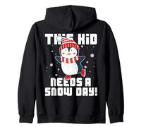 Este niño Necesita un día de Nieve Patinaje sobre Hielo pingüino Divertido Navidad Sudadera con Capucha
