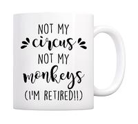 ¡Este No Es Mi Circo, Estos No Son Mis Monos! Taza Elegante Tazas De Desayuno Duradero Tazas De Cerámica Para Oficina Hogar Escuela 330Ml